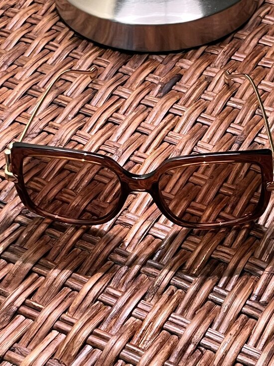 NEW Salvatore Ferragamo Gancio 55mm Square Brown Sunglasses main image 7